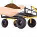 Gorilla Carts GOR1400-COM Heavy-Duty Steel Utility Cart with Removable Sides and 15" Tires, 1400 lb Capacity, Black   555402549